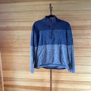 REI Men's Medium Quarter Zip Pullover Sweater Blue